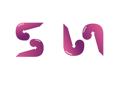 Concept Logo with white backgraound design gradient illustration lettering logo vector