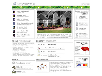 Sal's Landscaping css html javascript photoshop web application