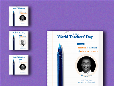 Flyer Design - Teachers' Day Celebration appleleaf flyer graphic design minimal socialmediadesign