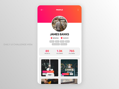 Daily UI #006 - User Profile