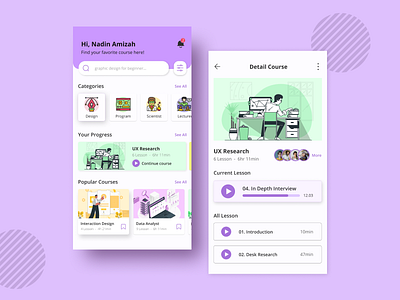 Online Course Mobile App Design