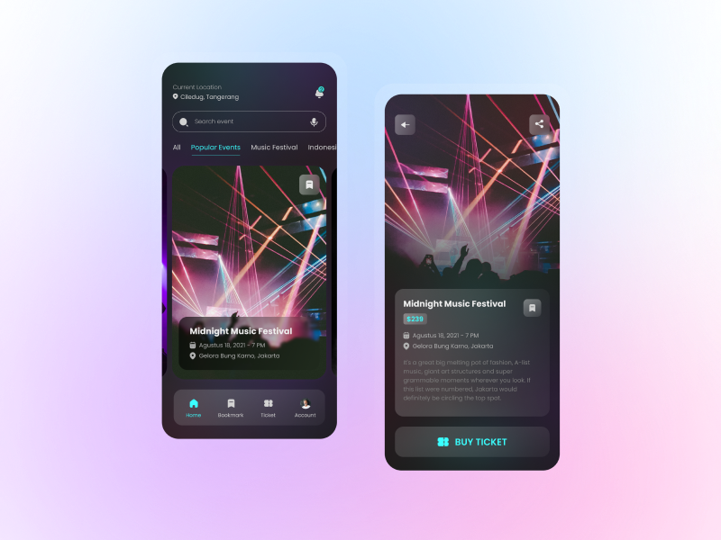 Event Mobile App by Septiyan Dwiriski on Dribbble