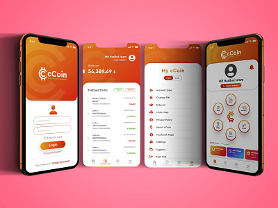 cCoin App UI DESIGN design minimal money money app ui ux