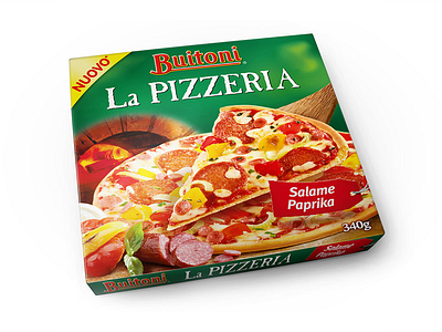 Buitoni La Pizzeria packaging pizza russo salame paprika