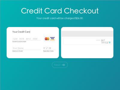 DailyUI Challenge - Day 2 - Credit Card Checkout