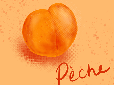 Peachy time peach procreate