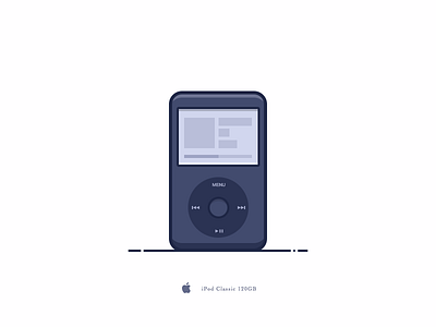 iPod classic_black apple icon illustroatr ipod music player simple ui