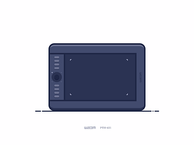 Wacom PTH-651 icon illustration intuos simple ui vintage wacom workspace