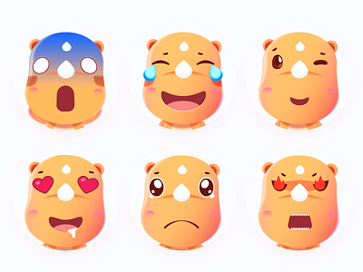 Mascot UU emoji cute emoji illustration lol mascot rhinoceros
