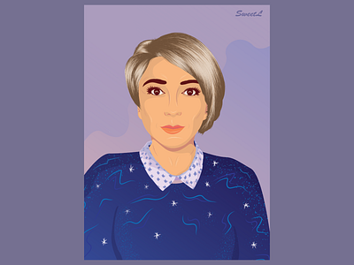 Oksana (vector portrait)