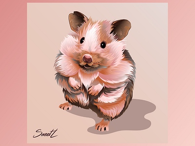 Hamster 2d art adobe illustrator animals artwork branding digital illustration digitalart domestic pets gradient hamster illustration illustratorslavyansk illustratorukraine popart sweetl vector vector illustration