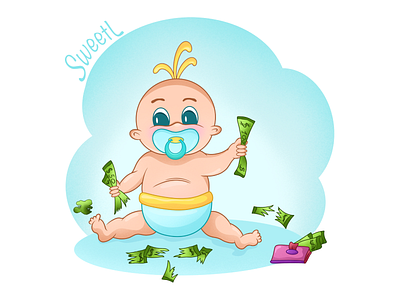 Baby boy - character design babies baby cartoon character child childhood family graphic design kiddy kids love money pacifier people procreate sweetl tender toddlers ukraine