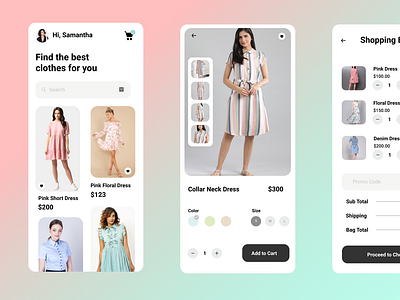 UI Design for an E-commerce Clothing Store for Mobile Devices