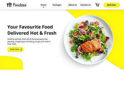 Foodzee - Landing Page UI Design Mockup