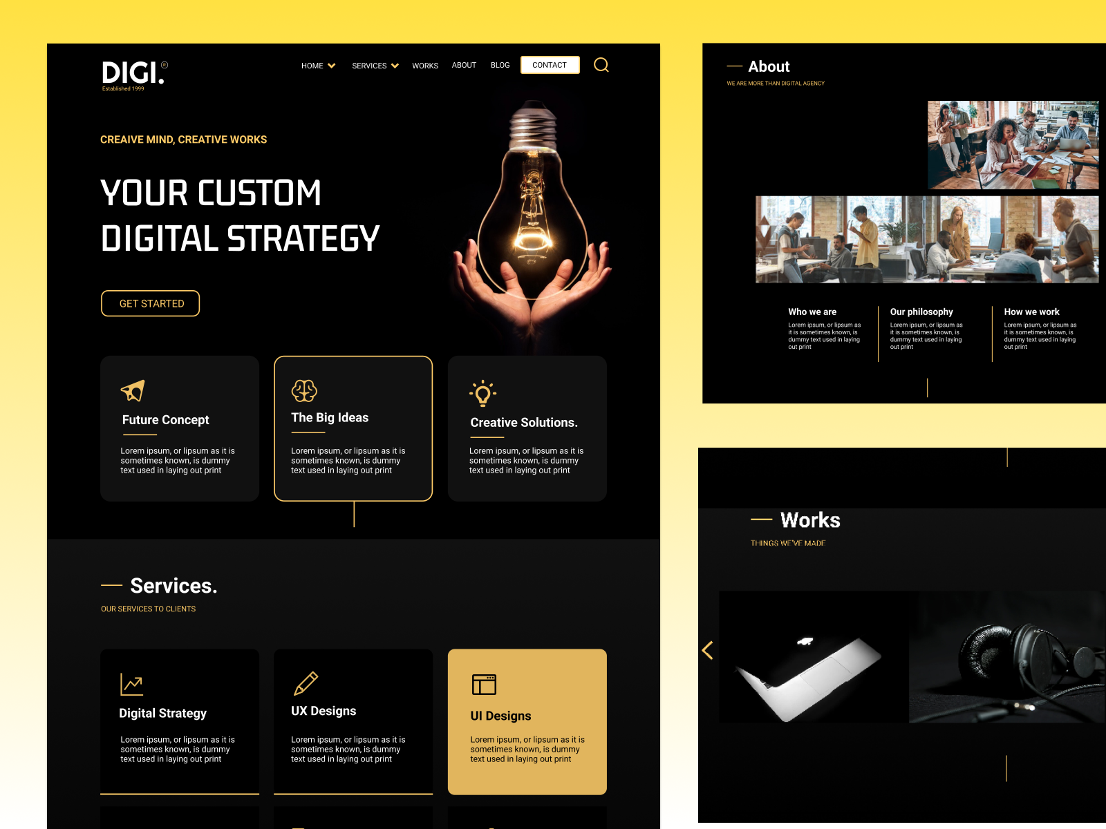 Digi - Website UI Design for a Digital Strategy Company by Neelisha ...