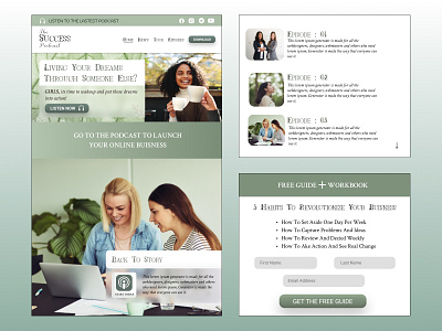 The Success Podcast UI design website
