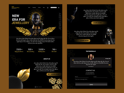 DD Jewellery Branding Website UI Design branding company dark theme design figma gold illustrator logo ui ux vector website