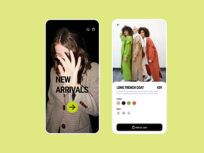 trench design fashion fashion app green vector yellow