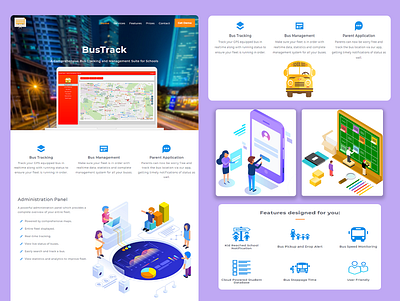 BusTrack | Bus Tracking and Management Suite app development bustrack design iot development software development ui ux website website design