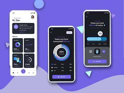 Fitzuu Screens calories concept concept app fitness fitness app mobile app mobile app design mobile ui uiux