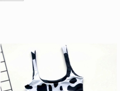 COW PATTERN TWO PIECE SWIMSUIT swimsuits