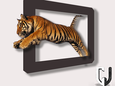 The Unstoppable Tiger design icon illustration