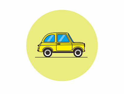car vacation branding car cartoon design graphic design icon illustration logo vacation vector volkswagen vw yellow