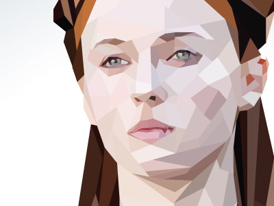 Sansa Stark artwork game of thrones illustration illustrator low poly low polygon polygon sansa sansa stark vector vector art vector illustration