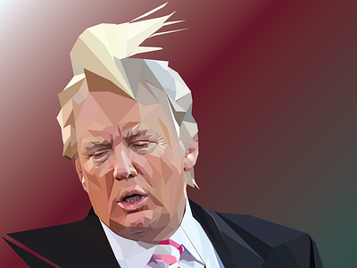 Donald Trump 2d america donald trump funny illustration illustrator low poly low polygon murica politics polygon president trump vector vector illustration