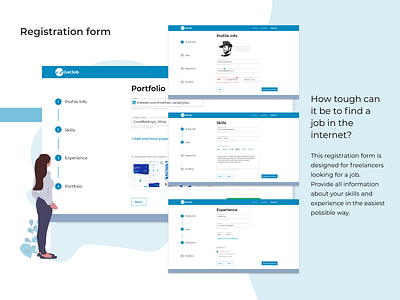 Registration Form form freelance input job profile registration typography