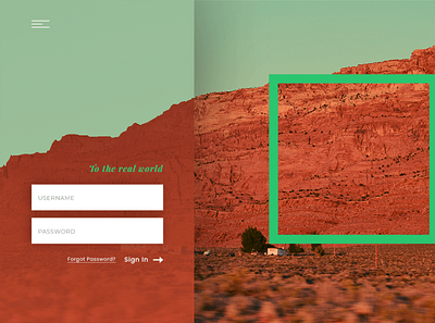 Sign In - To the real world card daily ui modal sign in sign up uidesign uxdesign webapp webdesign