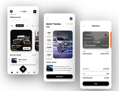 CAR BOX Marketplace branding design ui ux