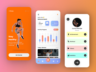 I-Fitness App Design design graphic design ui ux
