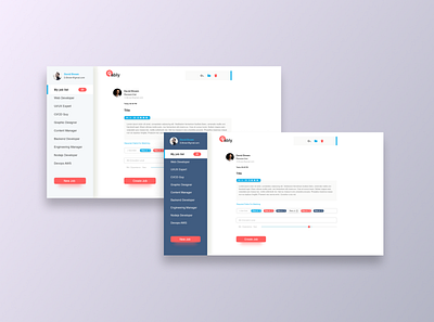 Golably Job search dashboard adobexd createjob dashboard form joblistdesign jobs navigation profile search sidebar design tag ui elements ui kit uicomponent uidashboard uiux