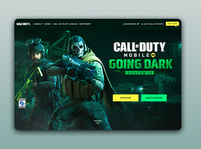 call of duty landing page call of duty call to action figma game landing page landing landing page landing page concept landingpage play now purchase redesign ui ux uidesign watch trailer