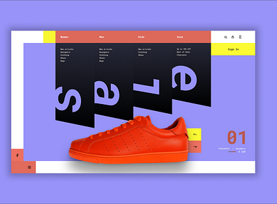 E comerce landing page colorful components design e comerce ecomerce ui design ecommerce elegant elements figma landing page landing page design idea sale sales page skull sneakerhead ui ui ux ui design