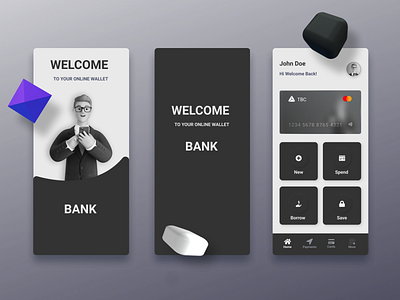 Online banking app ui design 🏦 🤓🤙 3d business card design figma freebies mastercard money management neumorphic neumorphism ui online banking profile trandy ui uicomponents uidesign uielements uiux user interface visa