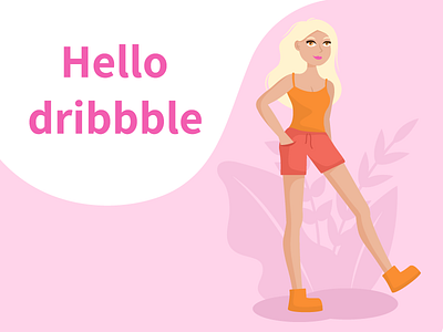 Hello dribbble! art artwork debuts debutshot firstshot flat hello dribble hellodribbble illustration vector vector girl vector illustration vectorart vectorillustration