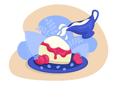 Сheesecake art artwork cake cheesecake design dessert flat food food art food illustration illustration vector illustration vectorart vectorillustration