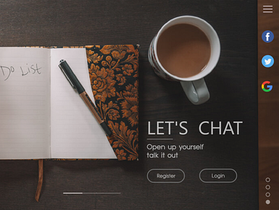 Lets Chat Website adobe adobexd chat design minimal register ui ui design uidesign uiux web webdesig website