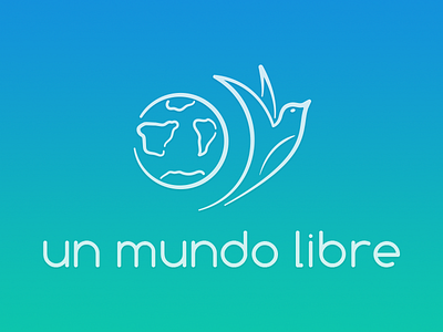 Un Mundo Libre Logo Continued bird brand charity design dove earth graphics logo un mundo libre