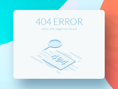 404 page - Daily UI 008 008 404 dailyui day error isometric lost page web