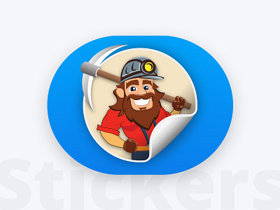 Sticker App Icon for iMessage app for icon imessage miner mining sticker store