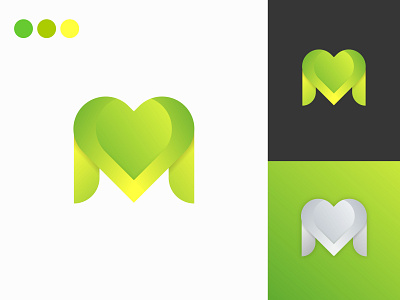 M & Heart Logo brand identity branding business logo design graphic design icon logo logo design logo design inspiration logo type vector