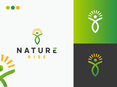 Nature Rise logo design branding design graphic design icon leaf logo logo logo design logofolio nature logo vector