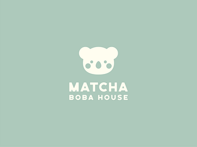 Matcha Boba House Logo Design