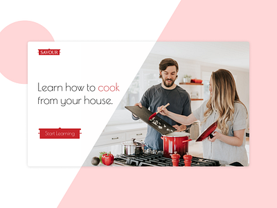 Savour - Landing Page | Hero | Cooking design header hero homepage landingpage minimal ui web website