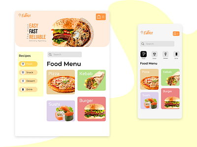 Eaton - Food Delivery design food delivery homepage landingpage minimal ui web website