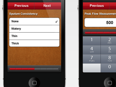 iPhone App (medical survey) ipad iphone mobile design