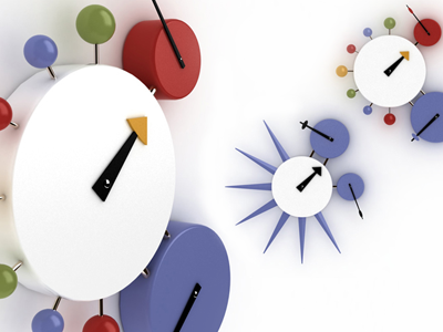 Nelson Tribute Clocks 3d models george nelson industrial design rendering retro